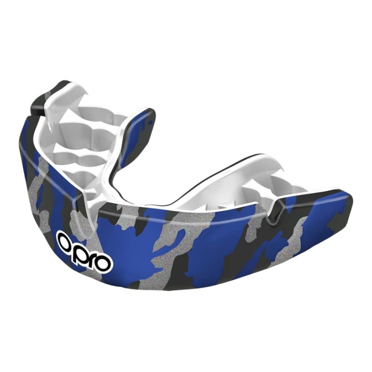 Opro Instant Custom Fit Mouthguard Camo Black Blue