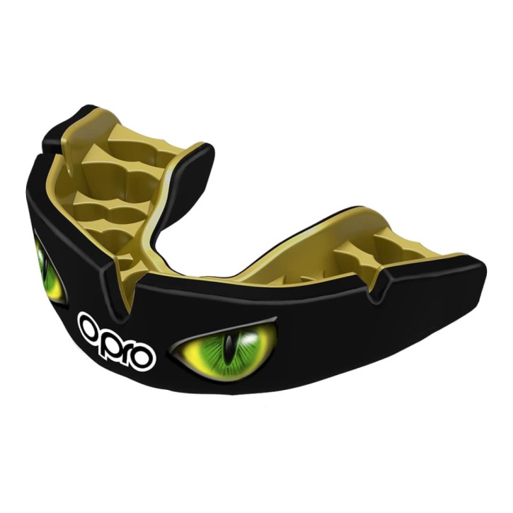 Opro Instant Custom Fit Mouthguard Eyes Black Green