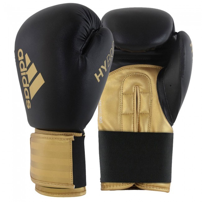 Sale Adidas Hybrid 100 Boxing Gloves Black Gold