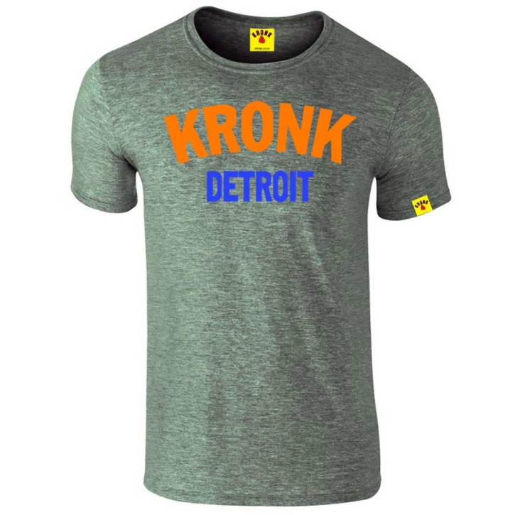 Kronk Two Colour Detroit Slim Fit T-Shirt Heather Green