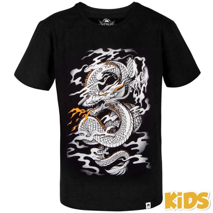 Venum Dragon's Flight Kids T-shirt Black White