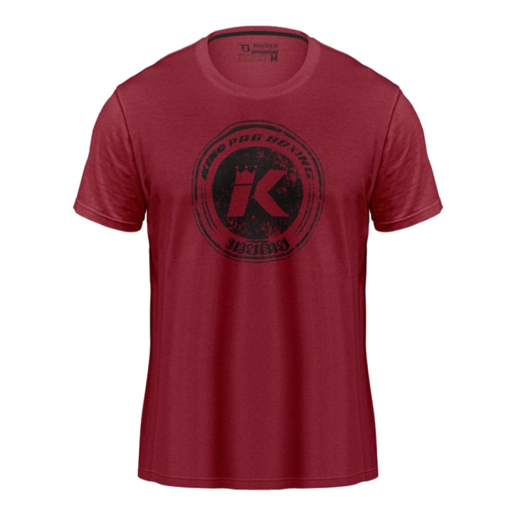 King Pro Boxing Logo T-Shirt Winered