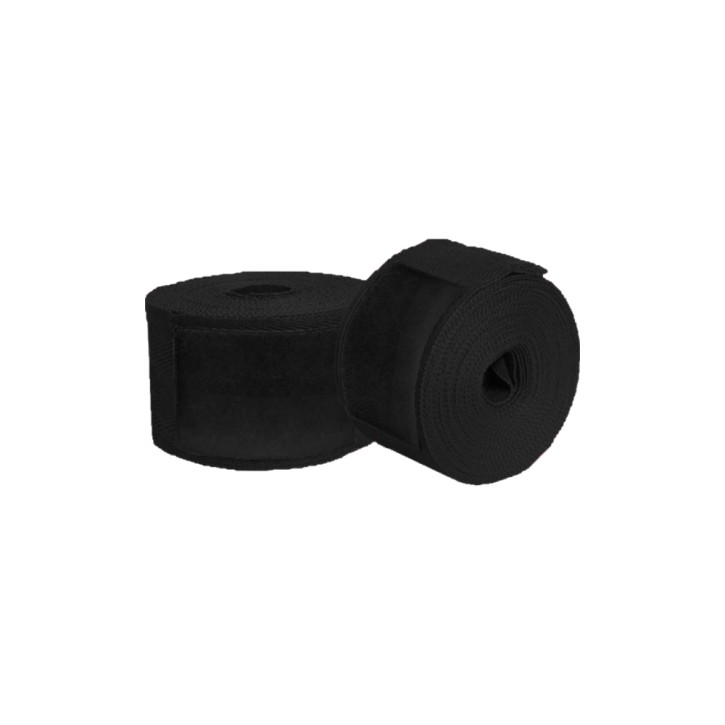 Boxing bandages Black 250cm cotton semi-elastic