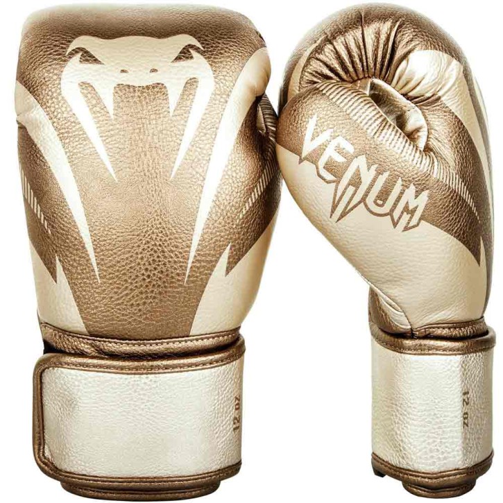 Venum Impact Boxing Gloves Gold Gold