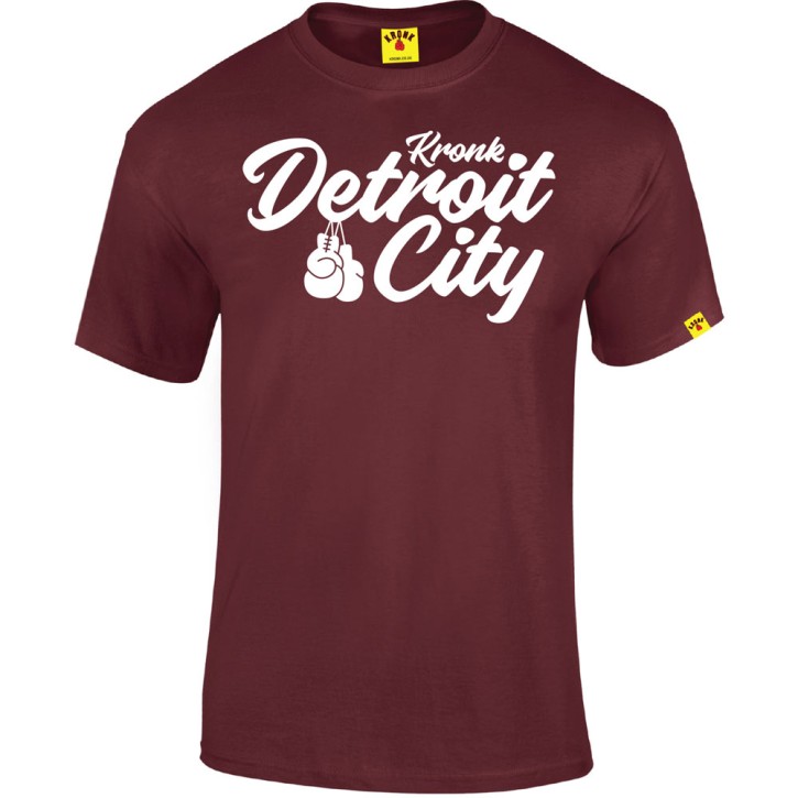 Abverkauf Kronk Boxing Detroit City T-Shirt Maroon M