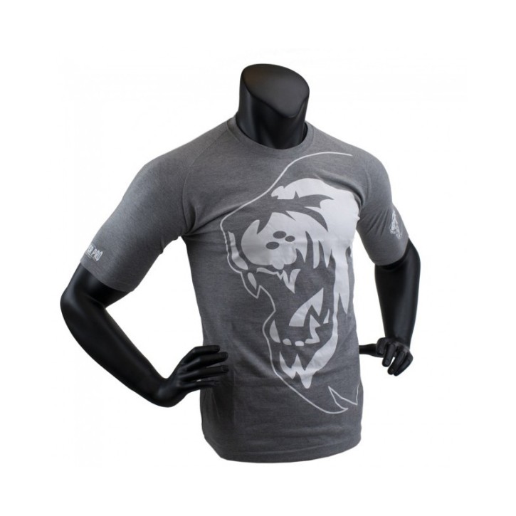 Super Pro Lion Logo T-Shirt Grau Weiss