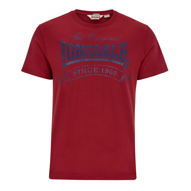 Lonsdale Martock Herren T-Shirt Dark Red