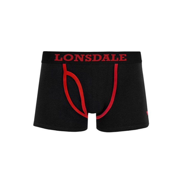 Abverkauf Lonsdale Berrow Herren Boxershorts Black Red Doppelpack