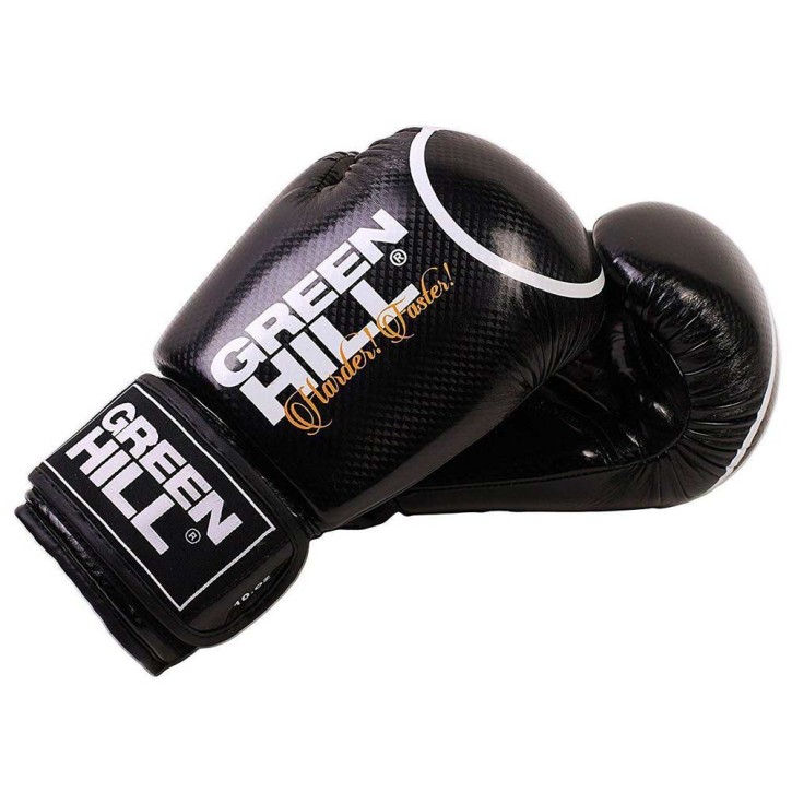 Green Hill Panther Boxing Gloves Black With hit circle