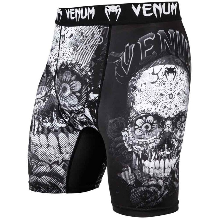 Venum Santa Muerte 3.0 Compression Shorts Black White