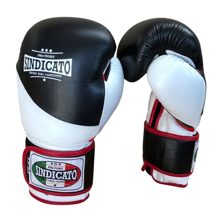 Sindicato Boxing Gloves Leather White Black Red