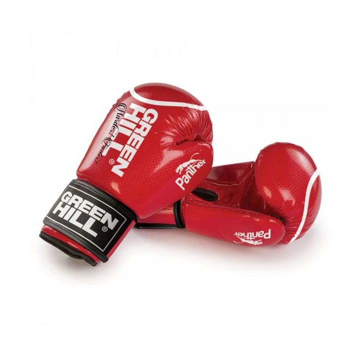 Green Hill Panther Boxing Gloves Red With hit circle