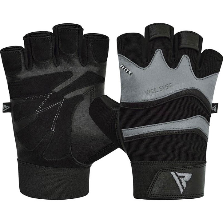RDX Gym Handschuh Leder S15 Grey