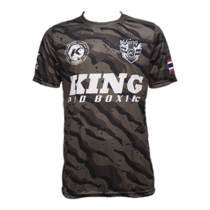 King Pro Boxing Pro Star 2 T-Shirt Camo Grey