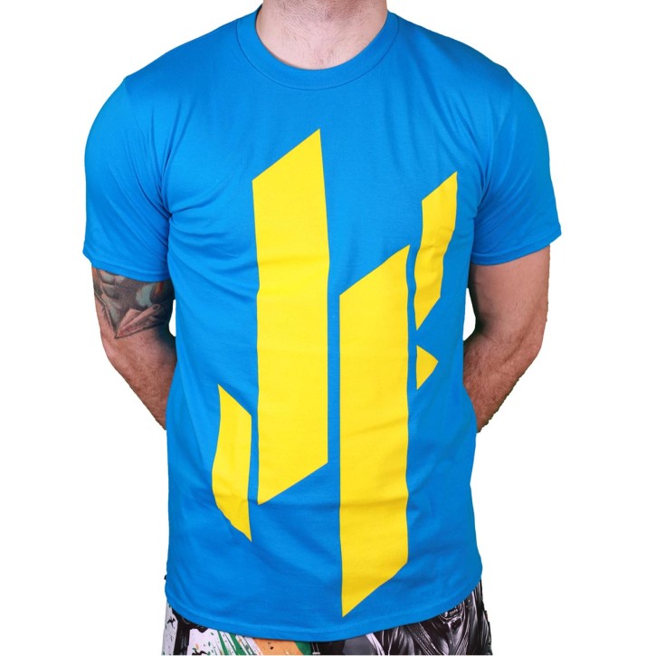Justyfight Logo T-Shirt Blau