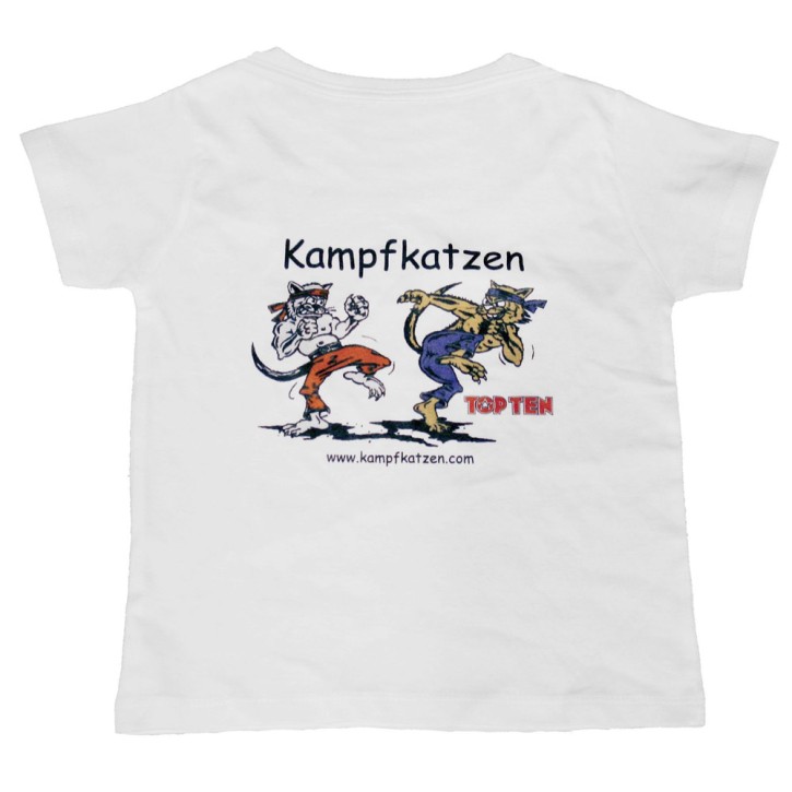 Top Ten Kampfkatzen T-Shirt für Kinder White