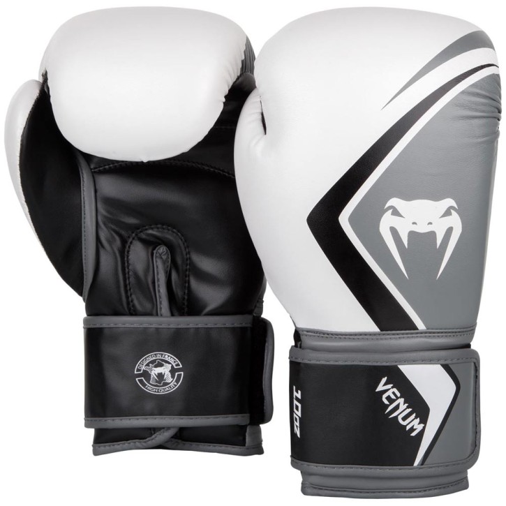 Venum Contender 2.0 Boxing Gloves White Gray Black
