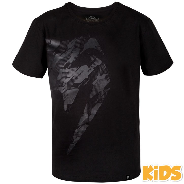 Abverkauf Venum Tecmo Giant Kids T-Shirt Black Khaki 10Yrs