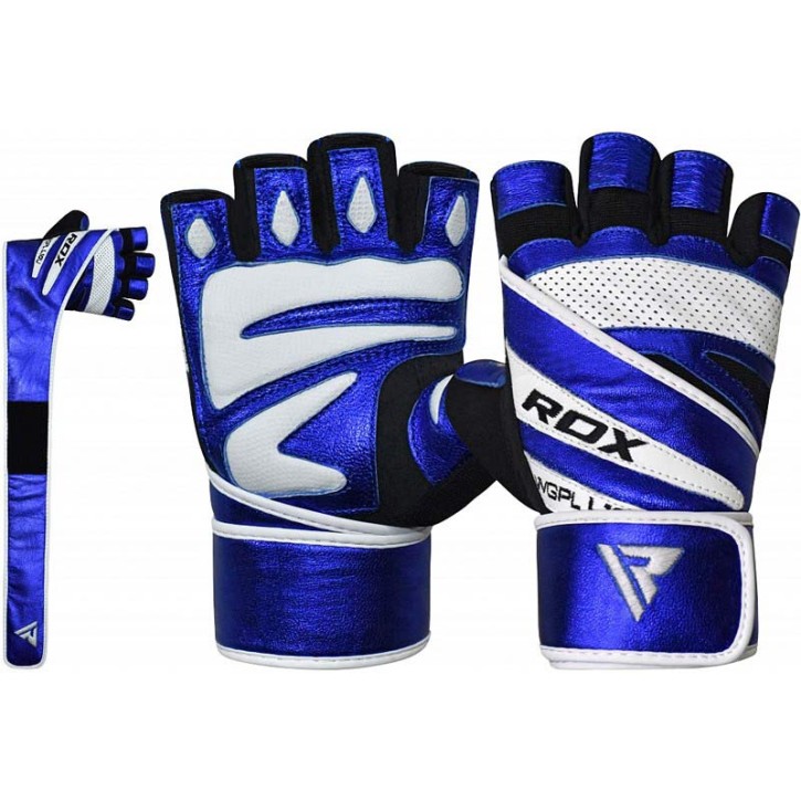 RDX Gym Handschuh Leather L10 Blue
