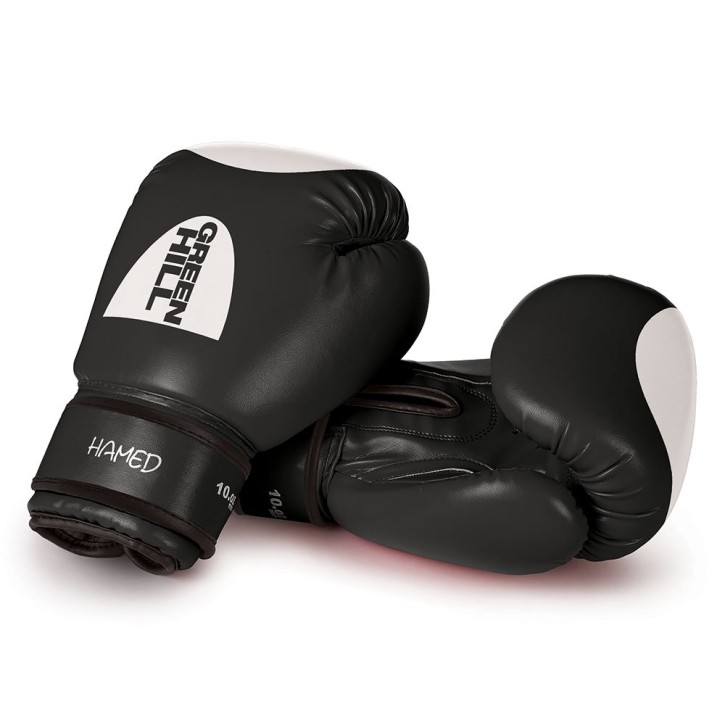 Green Hill Hamed Boxing Gloves Black With hitting area