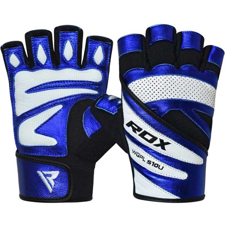 RDX Gym Handschuh Leather S10 Blue
