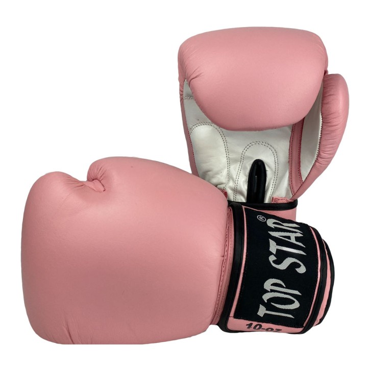 Tiger Boxing Gloves Leather Pink White