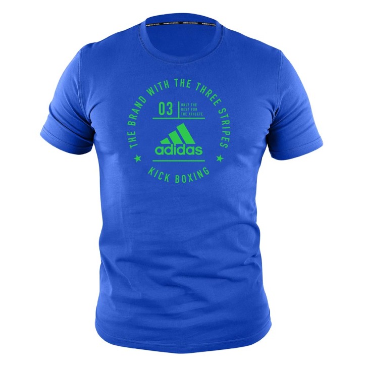 Adidas Kick Boxing Community T-Shirt Blue Shock Lime ADICL01KB