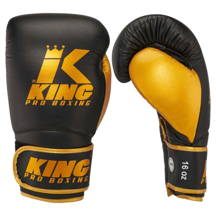 King Pro Boxing Star 16 Boxhandschuhe Schwarz Gold