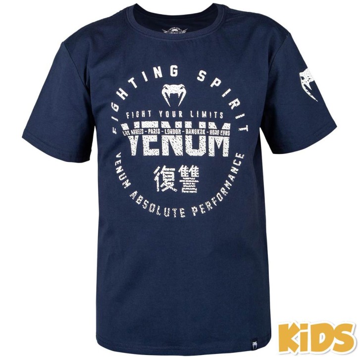 Venum Signature T-shirt Navy Blue Kids