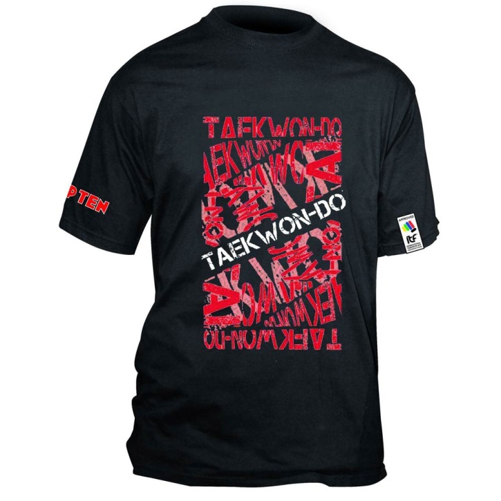 Top Ten ITF Taekwon-Do T-Shirt Black Red