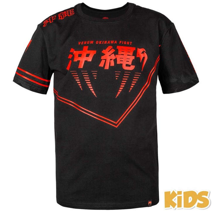 Abverkauf Venum Okinawa 2.0 Kids T-shirt Black Red