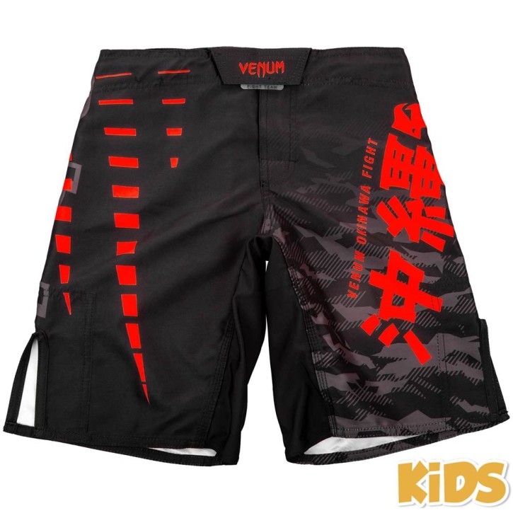 Abverkauf Venum Okinawa 2.0 Kids Fightshorts Black Red