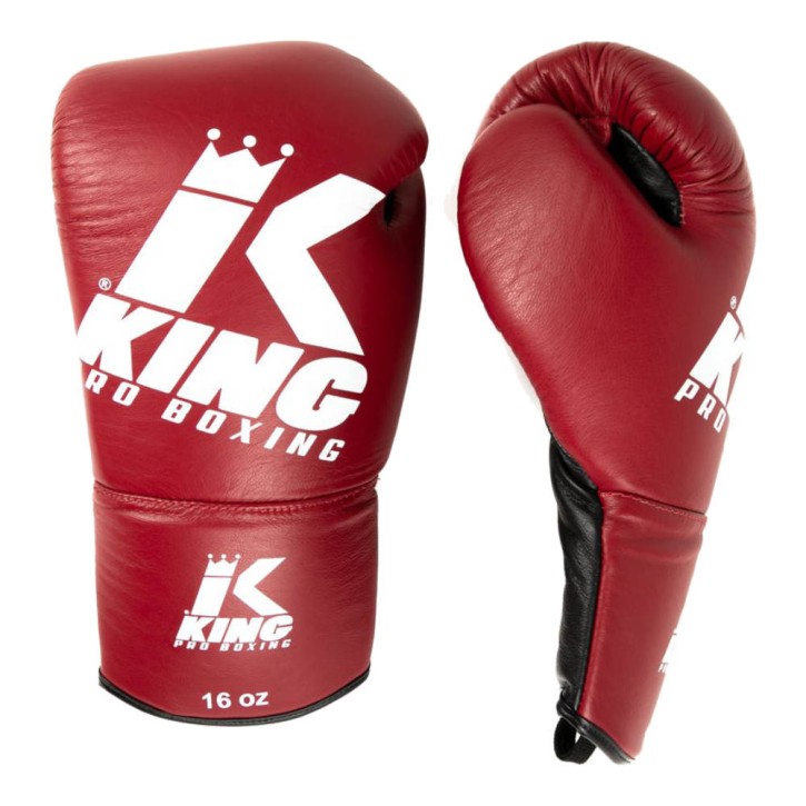 King Pro Boxing Laces 1 Boxing Gloves Red
