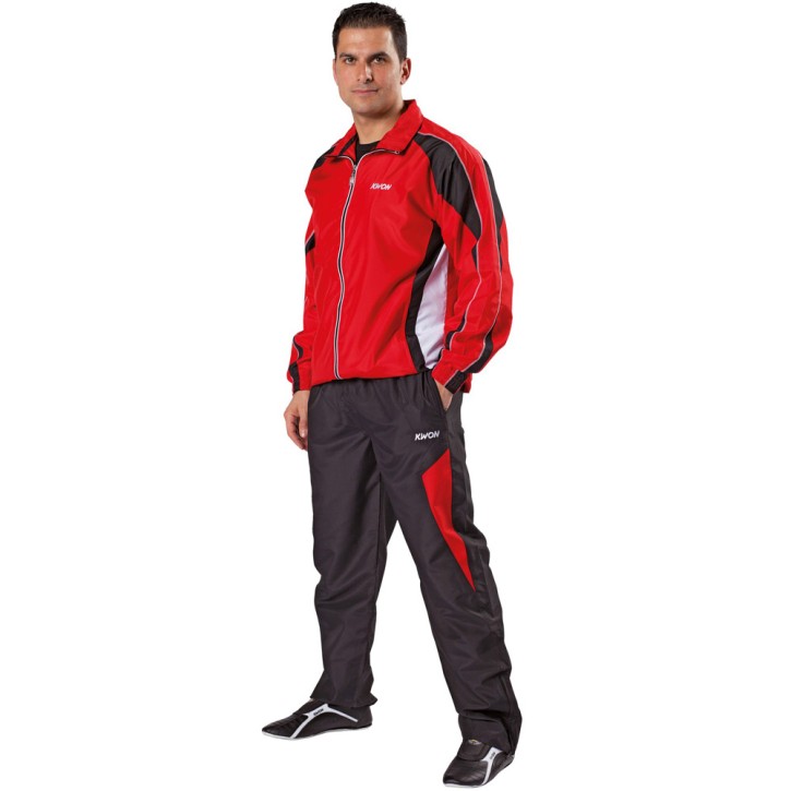Kwon Performance Micro Tracksuit Red Black White