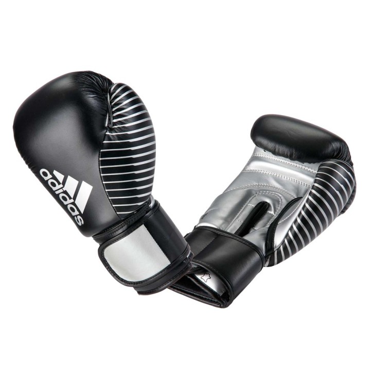 Adidas Kickboxing Competition Glove Black Silver adiKBWKF200