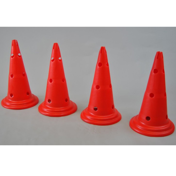 Phoenix 4 marking cones 50cm with holes Red