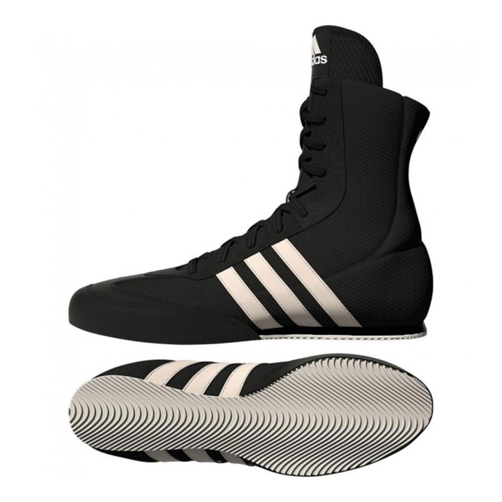 Adidas Box Hog 2 Boxing Boots Black White FX0561