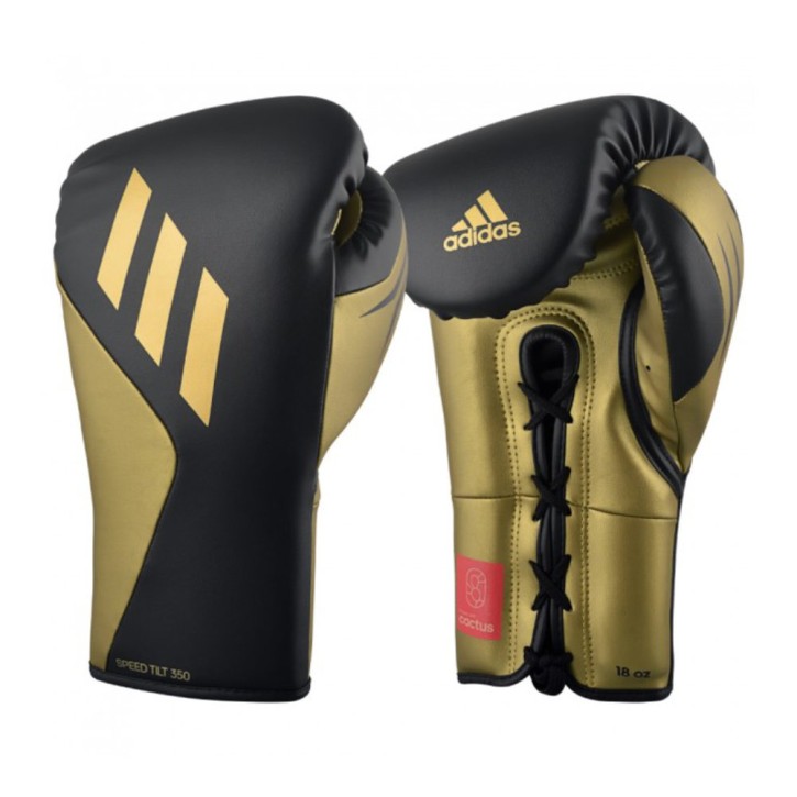 Adidas Speed Tilt 350 Laced Boxing Gloves Black Gold