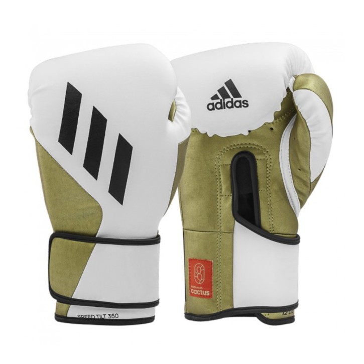 Adidas Speed Tilt 350 Velcro Boxing Glove White Gold SPD350V