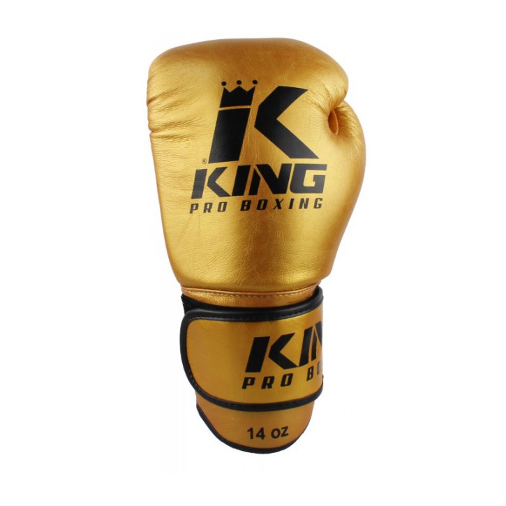King Pro Boxing KPB BG 5 Boxing Gloves Leather Gold