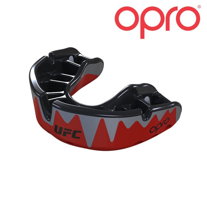 Opro Platinum Mouthguard Red Metallic Black
