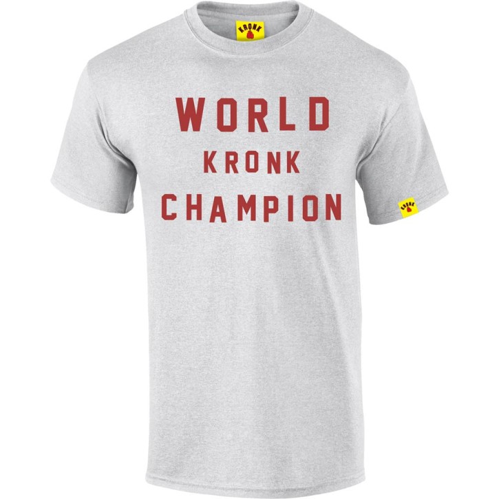 Kronk World Champion Retro Style T-Shirt Ash Grey