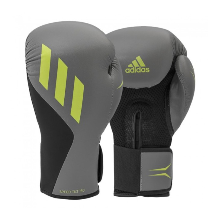 Adidas boxing gloves Speed Tilt 150 Gray Lime SPD150TG