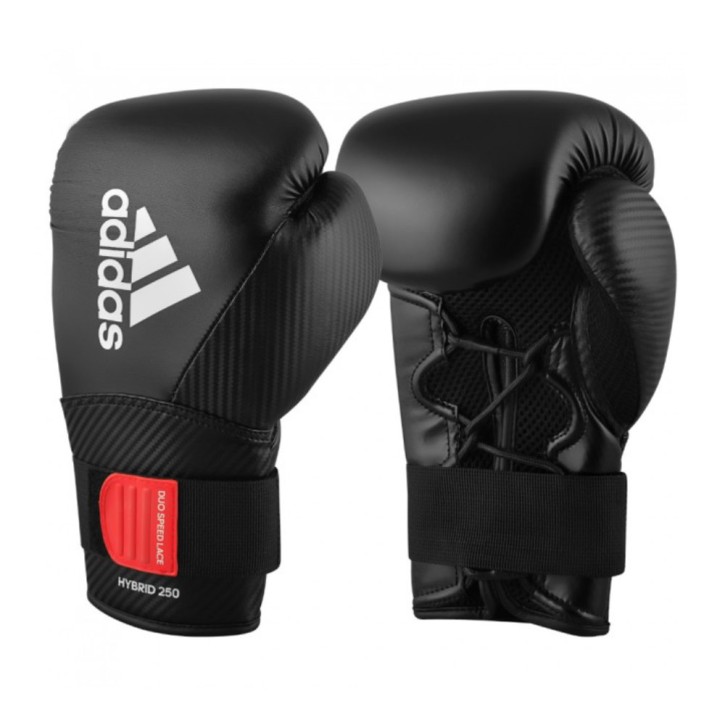 Adidas Hybrid 250 Duo Lace Boxing Gloves Black ADIH250TG