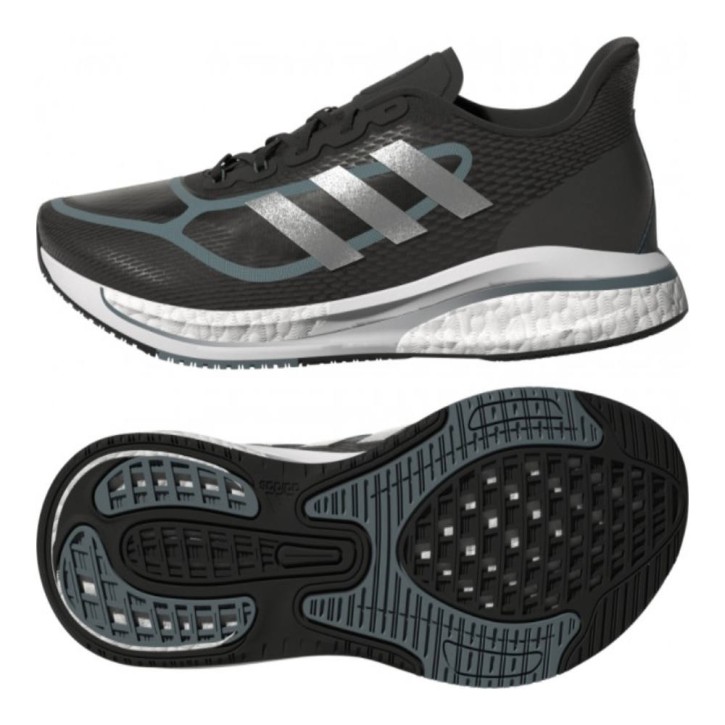 Adidas Running Shoe Supernova Black Silver