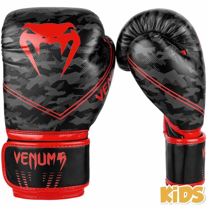 Venum Okinawa 2.0 Kids Boxing Gloves Black Red