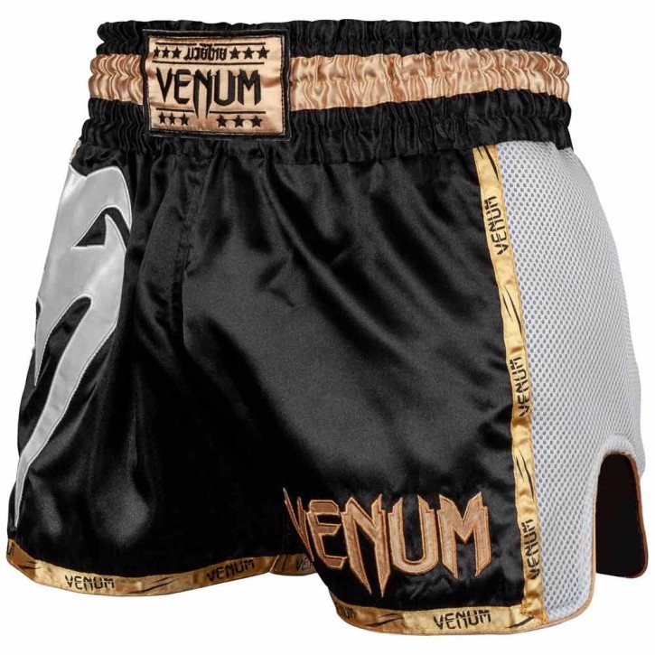 Venum Giant Muay Thai Shorts Black White Gold