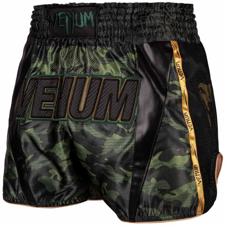 Venum Full Cam Muay Thai Shorts Forest Camo Black