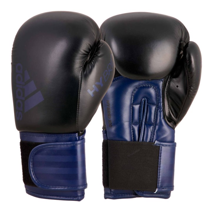 Adidas Hybrid 100 Boxing Gloves Black Blue