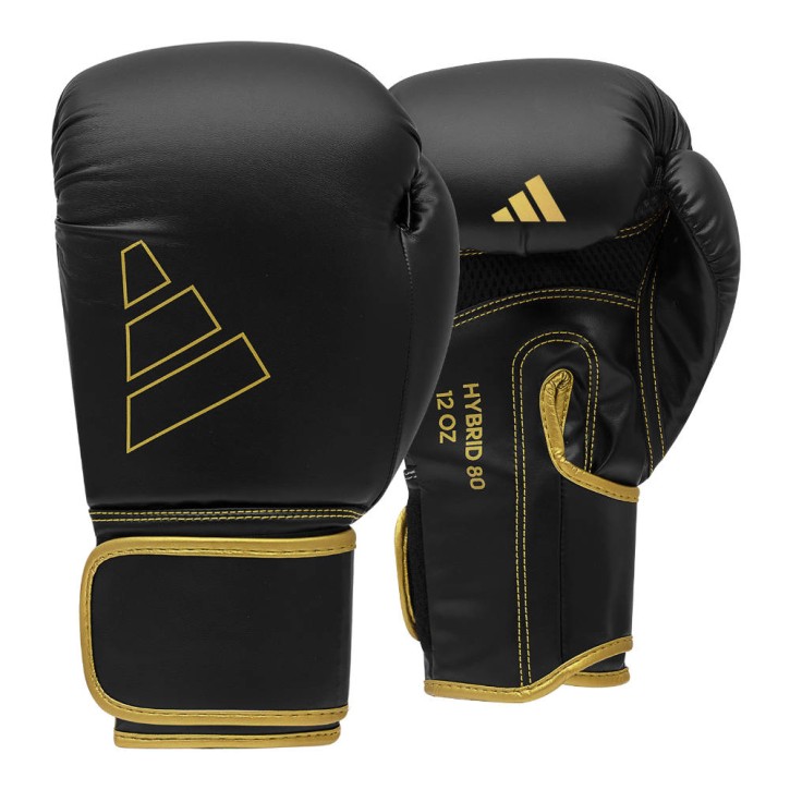 Adidas Hybrid 80 Boxing Gloves Black Gold